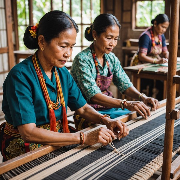 Où participer à des ateliers de tissage traditionnel en Indonésie?